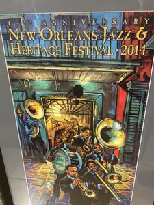 Terrance Osborne 2014 New Orleans Jazz Fest Poster GICLEE 3228/10000  Framed - Picture 1 of 10