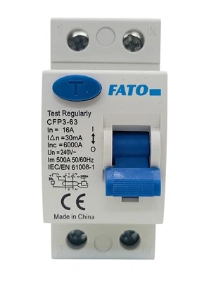 Interruttore magnetotermico differenziale 2 Poli 16A 30mA FATO - Immagine 1 di 2