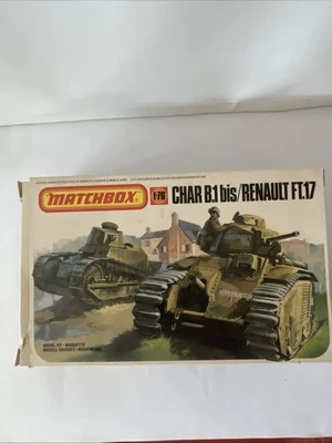 Matchbox PK-176 - Char B.1 bis/Renault FT.17  scala 1/76 GOOD CONDITION - Immagine 1 di 4