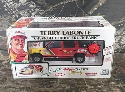 1/25 Die-cast Terry Labonte Chevrolet Tahoe Truck Bank Kellogg's Collection Z3 - Image 1 of 4