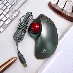 Logitech TrackMan Wheel Mouse USB Optical Trackball Maus T-BB18 getestet funktioniert - Bild 1 von 5