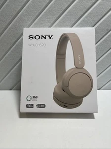 Écouteurs intra-auriculaires sans fil Bluetooth Sony WH-CH520 beige iOS et Android - Photo 1/6