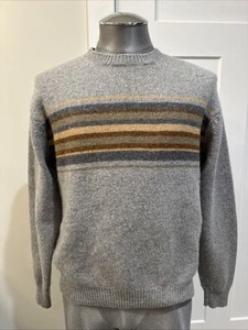 Dockers Sweater Mens L Pullover Long Sleeve 100% Lambswool Stripe Outdoors - Picture 1 of 7