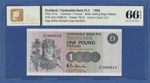 ESCOCIA / SCOTLAND -- TQG 66 EPQD -- 1 POUND (1983) -- GEM UNCIRCULATED - P.211b - Bild 1 von 2