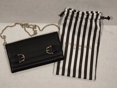 Henri Bendel Black Leather Crossbody Clutch/Wallet with Detachable Chain - Image 1 of 4