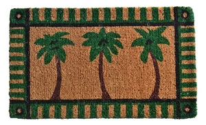 PALM COAST COIR DOORMAT - 18" X 30" - PALM TREE WELCOME MAT - Picture 1 of 1