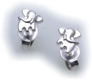 Pendientes de elefante plata auténtica 925 para niños plata de ley niños - Imagen 1 de 1