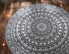 RAJRANG Black and White Round Tapestry - Cute Hippie Mandala Tapiz Cotton Bed...