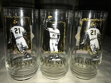 3 1994 EAT'N PARK Pittsburgh Pirates ROBERTO CLEMENTE COCA COLA Glass TUMBLER