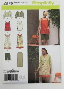 Simplicity 2975 Misses Pants, Shorts, Dress, Top, Jacket Sewing Pattern Sz 6-14 - Picture 1 of 3
