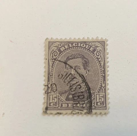 Rare Vintage 1920 Belgique 15 Cent Postal Stamp Collector 15C Stamps Cover