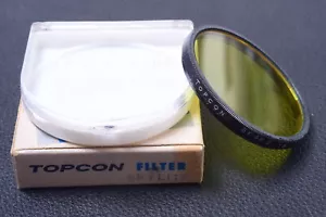 ✅ TOPCON YELLOW SL48. 2 49MM FILTER GENUINE LENS OR CAMERA SCREW W/ KEEPER 111-3 - Picture 1 of 2