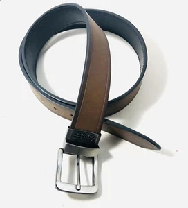 Dickies Men's Jean Belt Brown Size 38 Waist 1.5” Wide Brushed Nickle Buckle - Picture 1 of 6