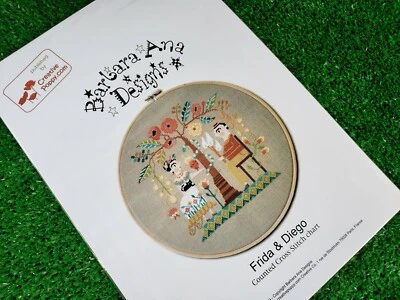Frida & Diego - Cross Stitch Pattern by Barbara Ana Designs Creative Poppy - Image 1 of 4