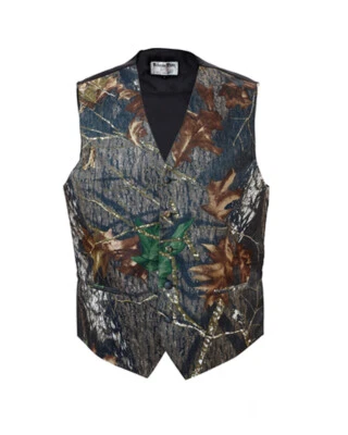 Men's Camouflage Tuxedo Vest and Bow Tie or Long Tie - Image 1 of 3