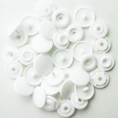 200 Set T5 Glossy Plastic Snaps Fastener Press Studs Buttons for Clothing Diaper - Image 1 of 4