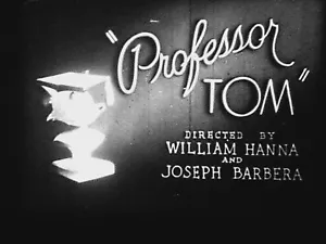 PROFESSOR TOM 1948 TOM & JERRY 16MM B/W SOUND 400FT CINE FILM - Foto 1 di 19