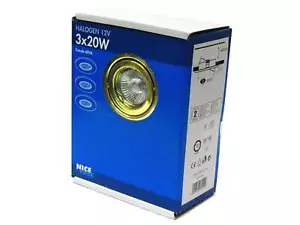 Nice Price Halogen Einbaustrahler Komplettset Messing 3042 GU 5,3 3x20 W - Bild 1 von 1
