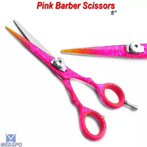 Forbici Taglio Capelli Affilate Professionali Barbiere Salone Colore Rosa CE 5" - Foto 1 di 5