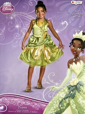 Nuevo con etiquetas Disfraz de Princesa Disney Clásico Tiana para Niñas MEDIANO 7-8 Foto 1 de 4