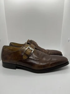 Scarpe eleganti Magnanni Marco in pelle misura 11,5 borbonica con cinturino singolo monaco - Foto 1 di 12