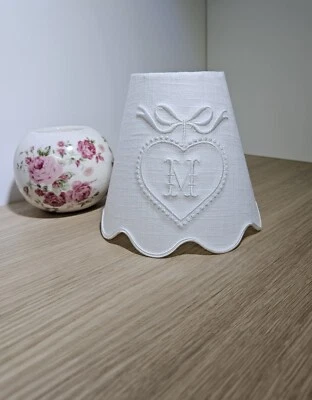 Льняная свеча зажим абажур монограмма эмбриональный персонализированный французский шик новые огни  - Изображение 1 из 4