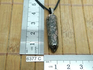 Pendentif pointe en RHODOCHROSITE + cordon reglable - lithotherapie naturelle - Imagen 1 de 2