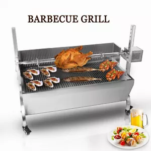 Electric Commercial Charcoal Barbecue Spit Roaster Grill Rotisserie Outdoor BBQ - Picture 1 of 12