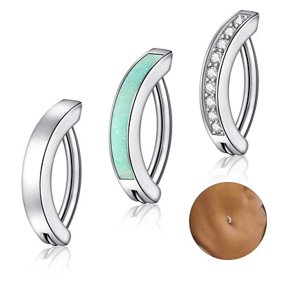 3 PIEZAS Acero quirúrgico 14G circonita cúbica Anillos para ombligos Piercing corporal para mujer Foto 1 de 4