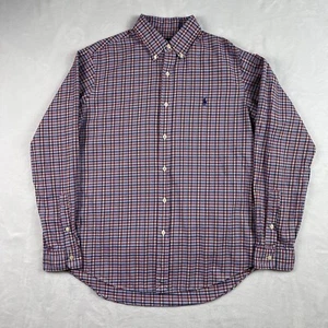 Ralph Lauren Shirt Mens Large Red-Blue Plaid Long Sleeve Preppy Casual - Picture 1 of 16