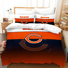 Chicago Bears Duvet Cover Comforter Quilt Cover&2 Pillowcases 3pcs Bedding Set
