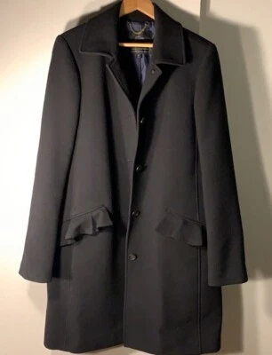 J. Crew Italian Double Cloth Coat Black 12 tall - Image 1 of 4