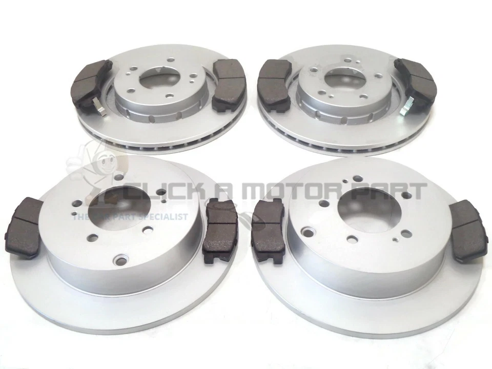 CONJUNTO DE DISCOS E PASTILHAS DE FREIO DIANTEIRO E TRASEIRO PEUGEOT 4007 2.2 HDi 2007-2012 NOVO - Imagem 1 de 1