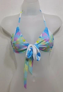 Mara Hoffman Swim Front Tie Bikini Top Sz M Multi covi1 - Picture 1 of 2