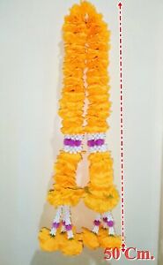 1M. Marigold Long Strings Artificial Decor Amarant Dahlia Flower Garland Hanging