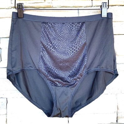 Vintage Warner’s L 7 High Waist Black Nylon  Bikini Panties Underwear - Image 1 of 4