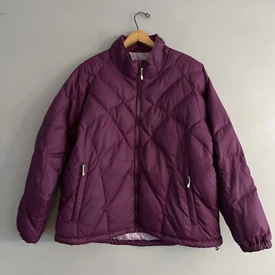 Cabelas Goose Down Coat 650 Fill Women Puffer Zip Insulated Down Purple Size XL - Image 1 of 4