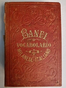 AL1 Banfi Vocabolario Milanese italiano 1870 - Imagen 1 de 3