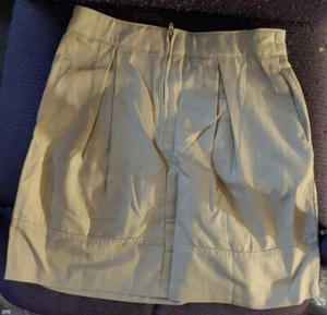 Lands' End Uniform girl's Solid Pleat Skort Top to knee Khaki 10 #6 Nwot  - Picture 1 of 4