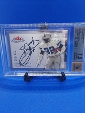 2000 Fleer Tradition Emmitt Smith Silver Auto Autographics SP /250 Bgs 7.5/10 