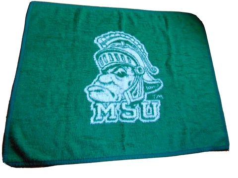Michigan State University Velour Throw 54X47 Biederlack Stadium Spartans 2 Sided Cover