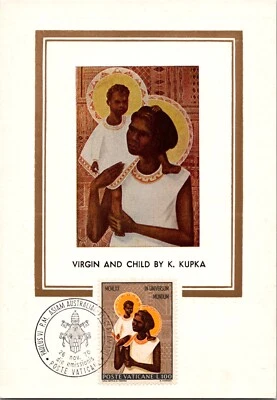 Vatican City 26.11.70 FDC - Maxi Card - Virgin & Child -  F67797 - Image 1 of 2