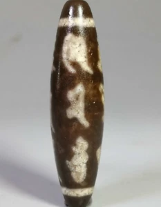 Tibetan Nepalese Himalayan Old Dzi the buddhist scripture Agate Beads Amulet佛经天珠 - Picture 1 of 10