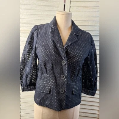 Chaqueta de mujer Marc Jacob’s azul marino con ojales. Excelente estado. Talla 4. Adorable Foto 1 de 4