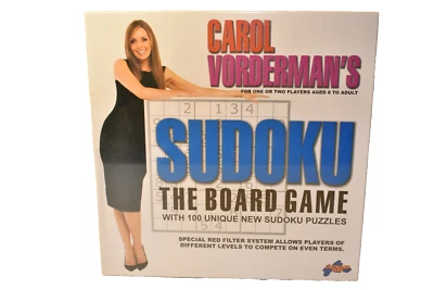Sudoku Puzzles Board Game Carol Vordermans Brand New Sealed Family Fun Party - Image 1 of 3