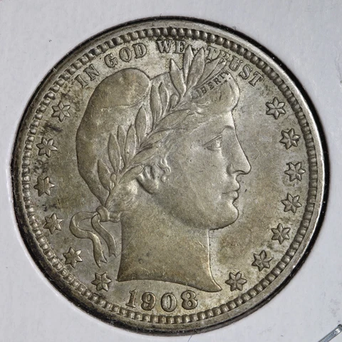 1908-O Barber Silver Quarter CHOICE UNC *UNCIRCULATED* MS E316 KCNC Cover