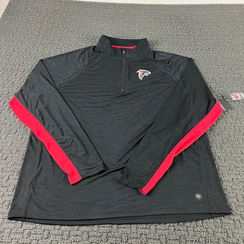 Atlanta Falcons Sweatshirt Mens 2XL Black Pullover Lightweight Performance NFL Cover