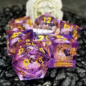 Sage's Spirits - Arcane Spirits Liquid Core Sharp Edge Resin Dice Set - Picture 1 of 10