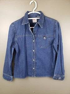 Levis Dry Goods Jean Jacket Girls Large Vintage 1999 100% Cotton  - Picture 1 of 10