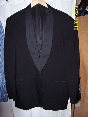 Hombre 42R Martini Un Botón Abrigo Deportivo por Jhane Barnes Lux Negro Chaqueta Formal Foto 1 de 4